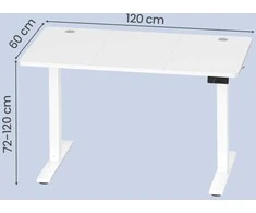 Songmics Elektrinis pakeliamas stalas 120 x 60 cm