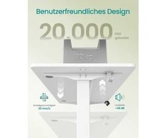 Songmics Elektrinis rašomasis stalas 100 × 60 × (72–120) cm