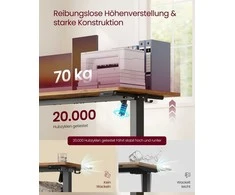 Songmics Elektrinis rašomasis stalas 140 × 60 cm