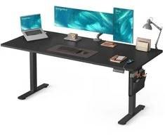 Songmics Reguliuojamo aukščio stalas 180 x 80 x 72-120cm