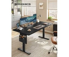 Songmics Elektrinis reguliuojamo aukščio rašomasis stalas 180 × 80 cm