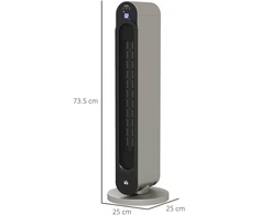 HOMCOM Elektrinis šildytuvas, 3 režimai, 12 valandų laikmatis, LED ekranas, pasukimo funkcija