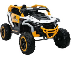 Lean Cars Elektrinis vaikiškas automobilis 4x4 M3, geltonas ir baltas