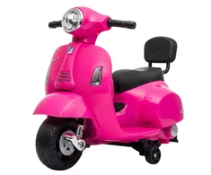 Elektrinis vaikiškas motociklas Mini Vespa GTS su ličio akumuliatoriumi, rožinis, 66,5 × 38 × 52 cm