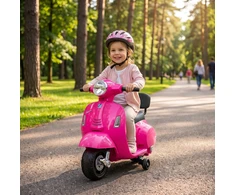 Elektrinis vaikiškas motociklas Mini Vespa GTS su ličio akumuliatoriumi, rožinis, 66,5 × 38 × 52 cm