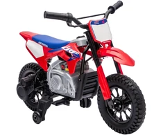 Elektrinis vaikiškas motociklas su licencijuotu HONDA CRF 450R dizainu ir 35 W varikliu, raudonas / mėlynas, 104 × 55 × 67 cm