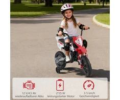 Elektrinis vaikų motociklas 12V raudonas