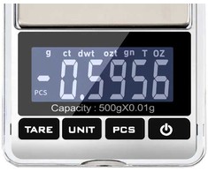 Elektroninės juvelyrinės svarstyklės, 500g/0,01g