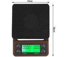 Virtuvinės svarstyklės Elektroninės virtuvės svarstyklės kavos ruošimui su stoperiu 5kg 0,1g