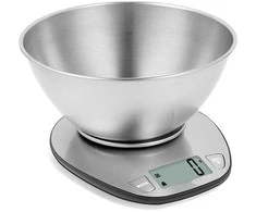 Elektroninės virtuvinės svarstyklės su metaline dubeniu 5kg/1 g