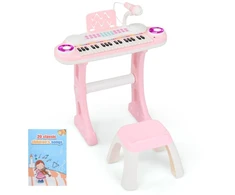 Elektroninis pianinas 37 klavišų (rožinis)