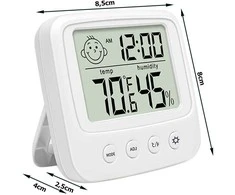 Thermometer hygrometer electronic internal clock