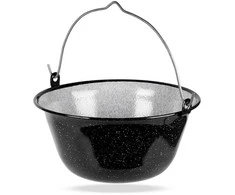 Orion Emaliuotas katilas 9,5 l - Juodas/baltas, su kabinimo rankena