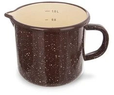 Orion Emaliuotas Puodelis 1,2 l Rudas su Matavimo