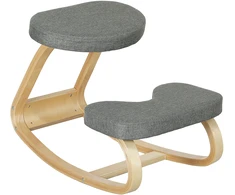 Ergonominė kelių kėdė su supamu pagrindu, pilka, 50 × 73 × 55 cm
