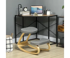 Ergonominė kelių kėdė su supamu pagrindu, pilka, 50 × 73 × 55 cm