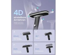 Songmics Ergonomiška biuro kėdė su reguliuojama atrama