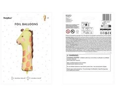Folijos balionas su skaičiumi