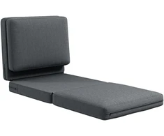 Fotelis HOMCOM Grindų sofa "3-in-1" Išskleidžiama aksomo išvaizdos sofa-lova, minkšta sofa-lova iki 240 kg keliamosios galios, skirta miegamajam, svetainei, tamsiai pilka