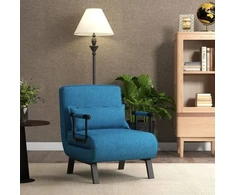 Fotelis Sulankstoma sofa-lova mėlyna