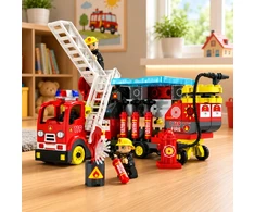 Lean Toys Gaisrinės automobilio konstruktorius 37 x 17.5 x 7.5 cm 94 vnt.