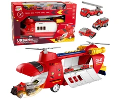 Lean Toys Gaisrinis transportinis lėktuvas 43×16×18 cm 6 vnt.