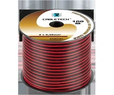 Cabletech Laidas kolonėlėms 2x0.35mm² juodas/raudonas (varinis)