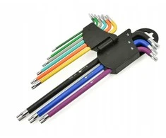 Tvardy Geko Raktai TORX 9vnt. T10-T50 ilgi, S2 (T00123)