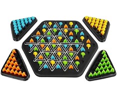 Lean Toys Geometrinis trikampių dėlionės stalo žaidimas