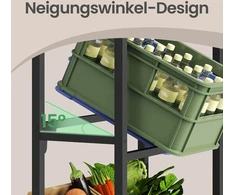 Songmics Gėrimų dėžių stelažas 36,4 x 70,4 x 180 cm