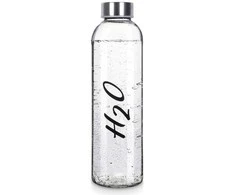 Gertuvė Excellent Houseware Stiklinis vandens butelis 700 ml su metaliniu dangteliu