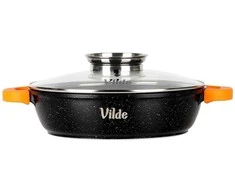 Vilde Gili granitinė keptuvė su stikliniu dangčiu Terruna Aroma 28 cm, 3,3 l