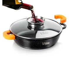 Vilde Gili granitinė keptuvė su stikliniu dangčiu Terruna Aroma 28 cm, 3,3 l
