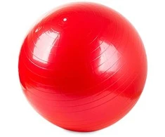 Gimnastikos kamuolys su pompa, 65 cm, raudonas