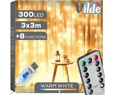 Girlianda- užuolaida Vilde su 300 LED, 3 m