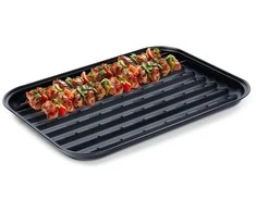 BBQ Griliaus keptuvė 34.5x24 cm juoda perforuota