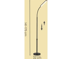 Songmics Grindinė lempa 22 x 22 x 141–175 cm