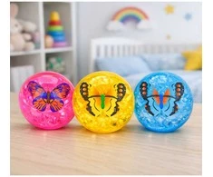 Lean Toys Guminis kamuolys su konfeti 9 cm