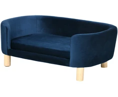 Gyvūnų sofa su trijų pusių atlošais, mėlyna, 86 × 55 × 33 cm