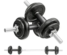 Hanteliai ir štanga 20 kg 16 vnt.