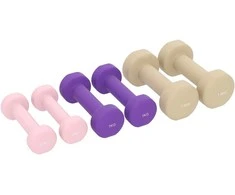 HOMCOM Hantelių rinkinys 6 vienetų su lagaminu, svoriai 0,5kg, 1kg, 1,5kg reguliuojami namams, sporto salei
