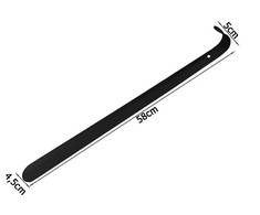Ilgas metalinis batų šaukštas su kabliuku, 58 cm