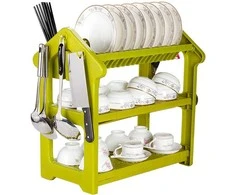 Dish drying rack drainer 3 tiers large