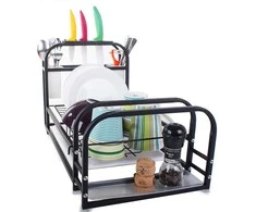 Dish drying rack with tray stand loft