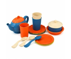 Lean Toys Indų rinkinys mėlynas ir oranžinis 15 vnt.