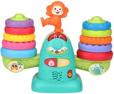 Lean Toys Interaktyvios lavinamosios svarstyklės su spalvingais blokeliais ir garsais