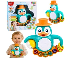 Lean Toys Interaktyvus pingvinas (turkio spalvos, oranžinis, baltas)