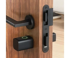 Išmanusis durų cilindras su pirštų atspaudų skaitytuvu ir Bluetooth, juodas / sidabrinis, 4,2 × 4,2 × 16 cm