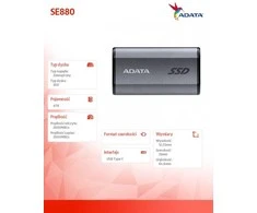 ADATA Išorinis kietasis diskas SSD SE880 4TB Pilkas