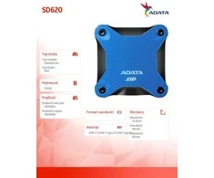 Išorinis kietasis diskas - Adata SD620 512 GB Mėlynas